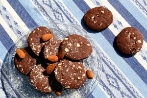 Kakaové sušenky s mandlemi